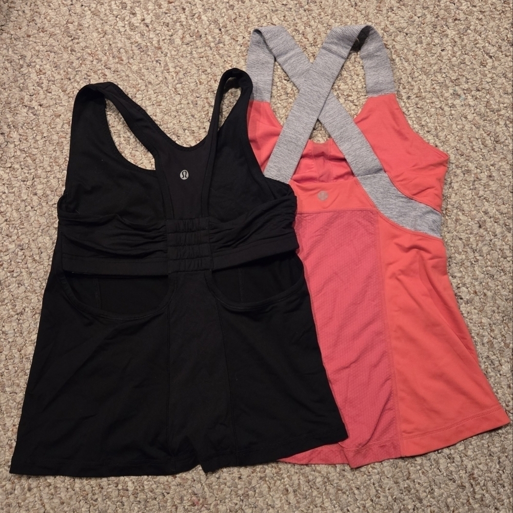 Lululemon Built in Bra Tank Tops Bundle Women's Size 6